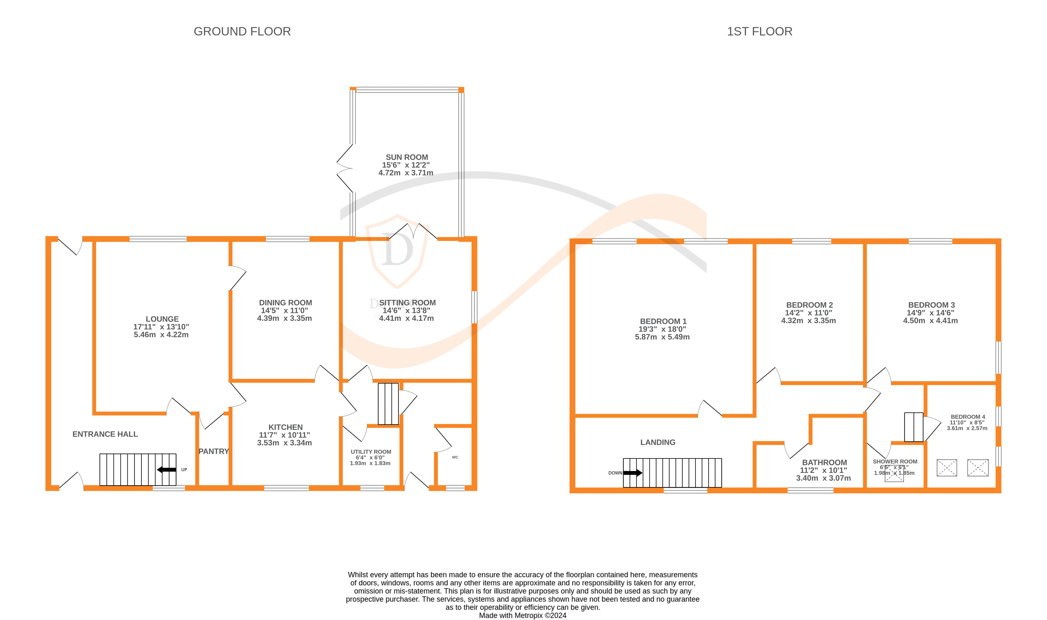 Floorplans For Utley, Keighley, West Yorkshire