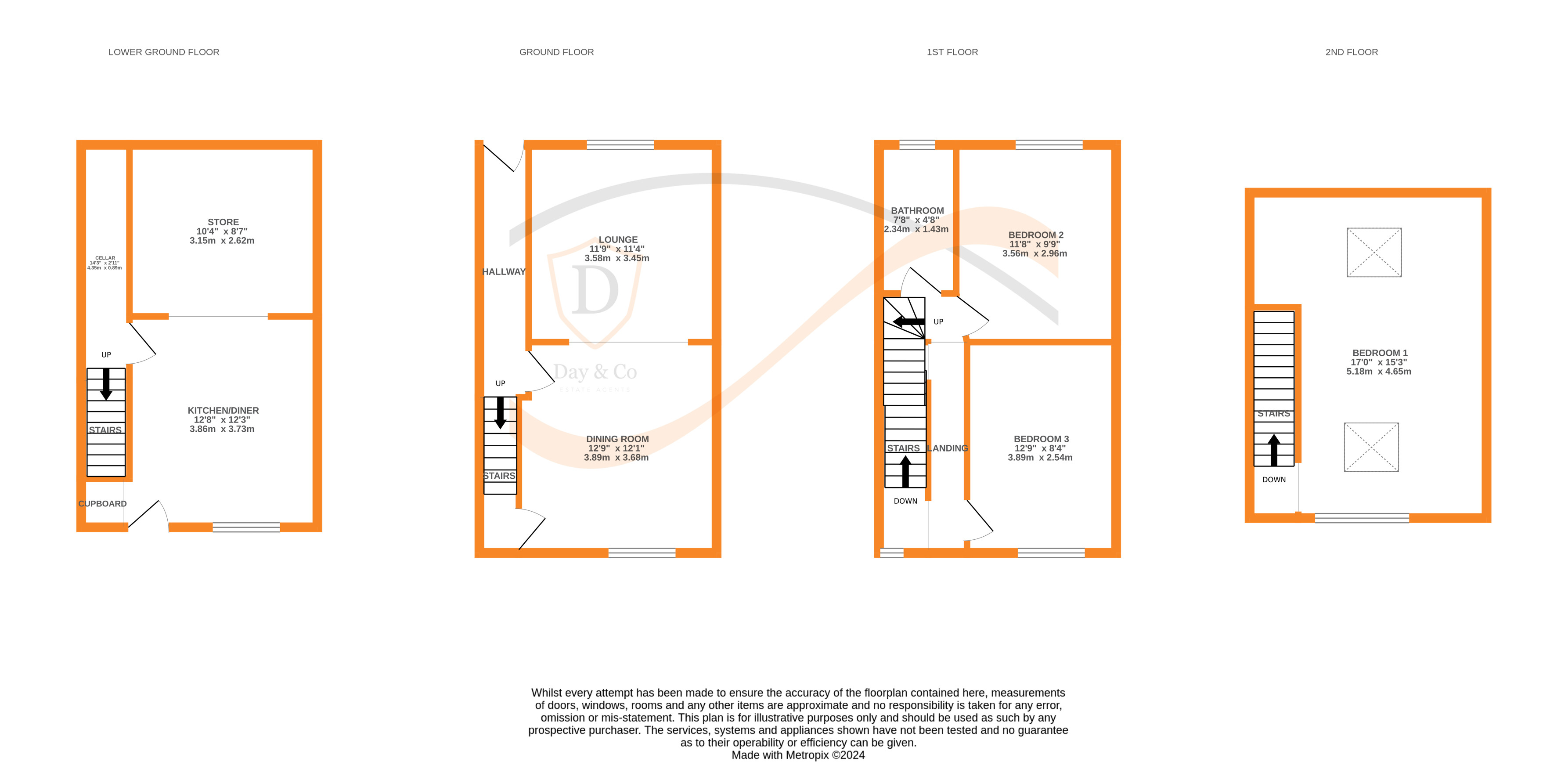 Floorplans For Damems Road, Keighley, West Yorkshire